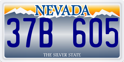 NV license plate 37B605