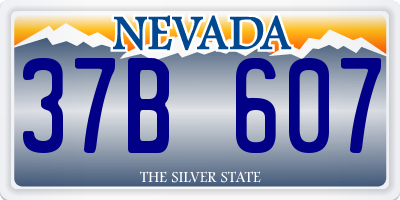 NV license plate 37B607