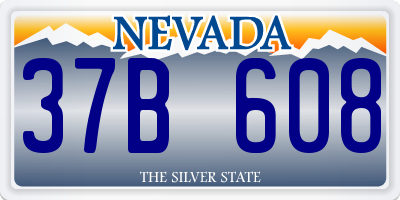 NV license plate 37B608