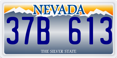NV license plate 37B613