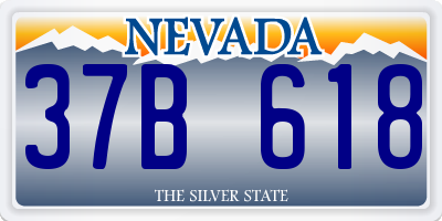 NV license plate 37B618