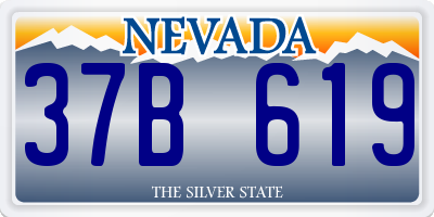 NV license plate 37B619