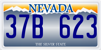NV license plate 37B623