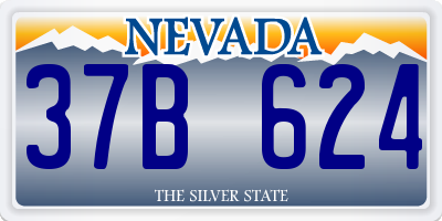 NV license plate 37B624