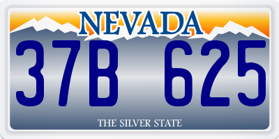 NV license plate 37B625