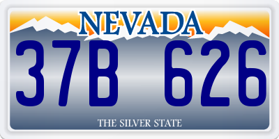NV license plate 37B626