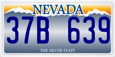 NV license plate 37B639