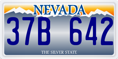 NV license plate 37B642