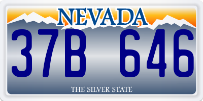 NV license plate 37B646