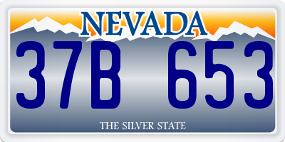 NV license plate 37B653