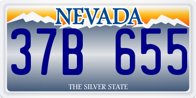 NV license plate 37B655