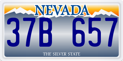 NV license plate 37B657