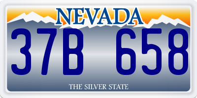 NV license plate 37B658