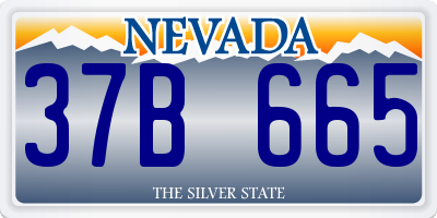 NV license plate 37B665