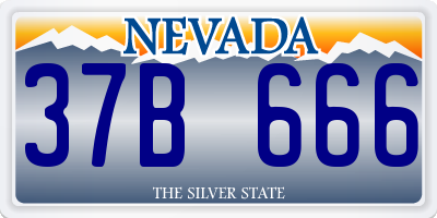 NV license plate 37B666