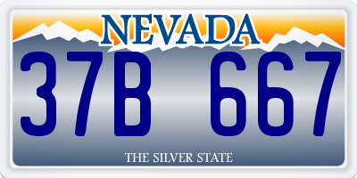 NV license plate 37B667