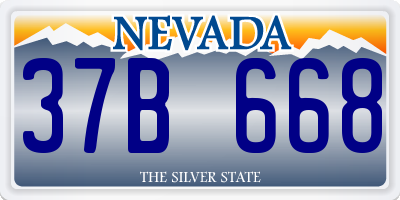 NV license plate 37B668