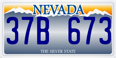 NV license plate 37B673