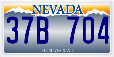NV license plate 37B704