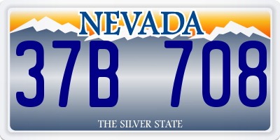 NV license plate 37B708