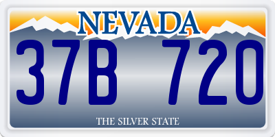 NV license plate 37B720