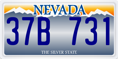 NV license plate 37B731