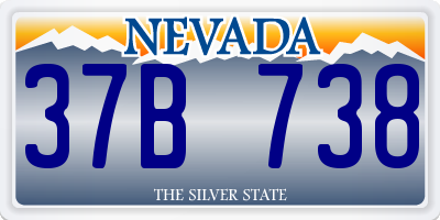 NV license plate 37B738