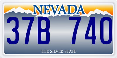 NV license plate 37B740