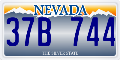 NV license plate 37B744