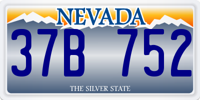 NV license plate 37B752