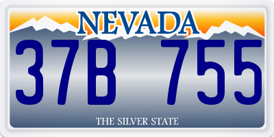 NV license plate 37B755