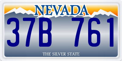 NV license plate 37B761