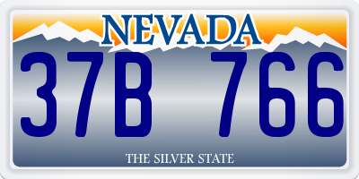 NV license plate 37B766