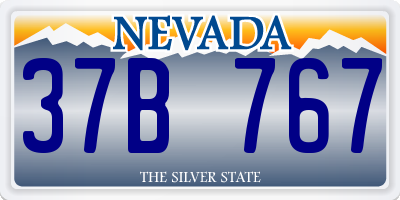 NV license plate 37B767