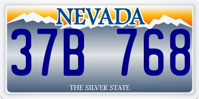 NV license plate 37B768