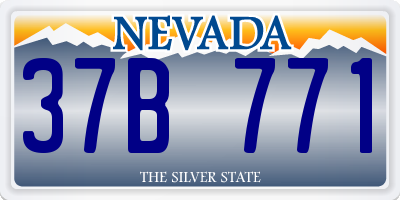 NV license plate 37B771