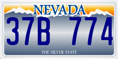NV license plate 37B774