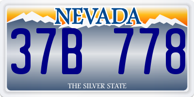 NV license plate 37B778