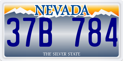 NV license plate 37B784