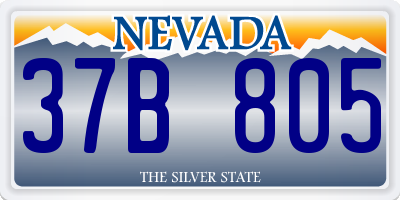 NV license plate 37B805
