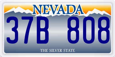 NV license plate 37B808