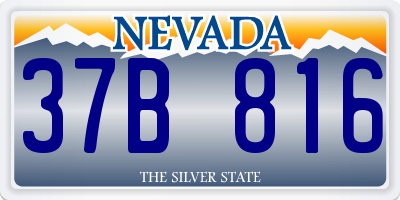 NV license plate 37B816