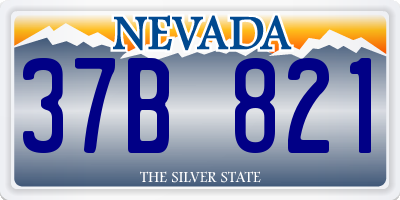NV license plate 37B821