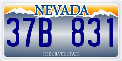 NV license plate 37B831