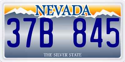 NV license plate 37B845