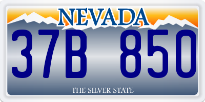 NV license plate 37B850