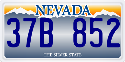 NV license plate 37B852