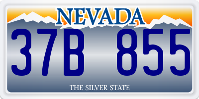 NV license plate 37B855