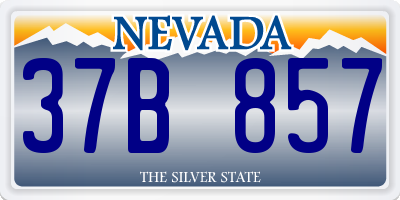 NV license plate 37B857