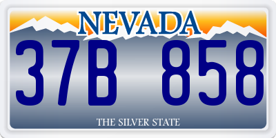 NV license plate 37B858